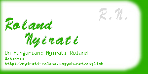 roland nyirati business card